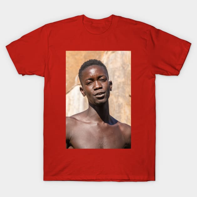 Namibia. Damara Living Museum. Portrait of a Man. T-Shirt by vadim19